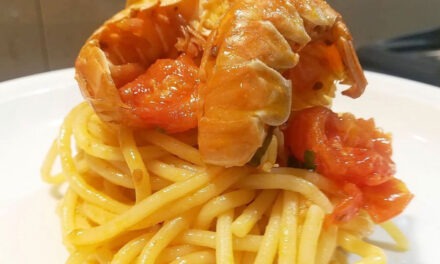 SPAGHETTONI DELLA VAL D’ORCIA CON SCAMPETTI