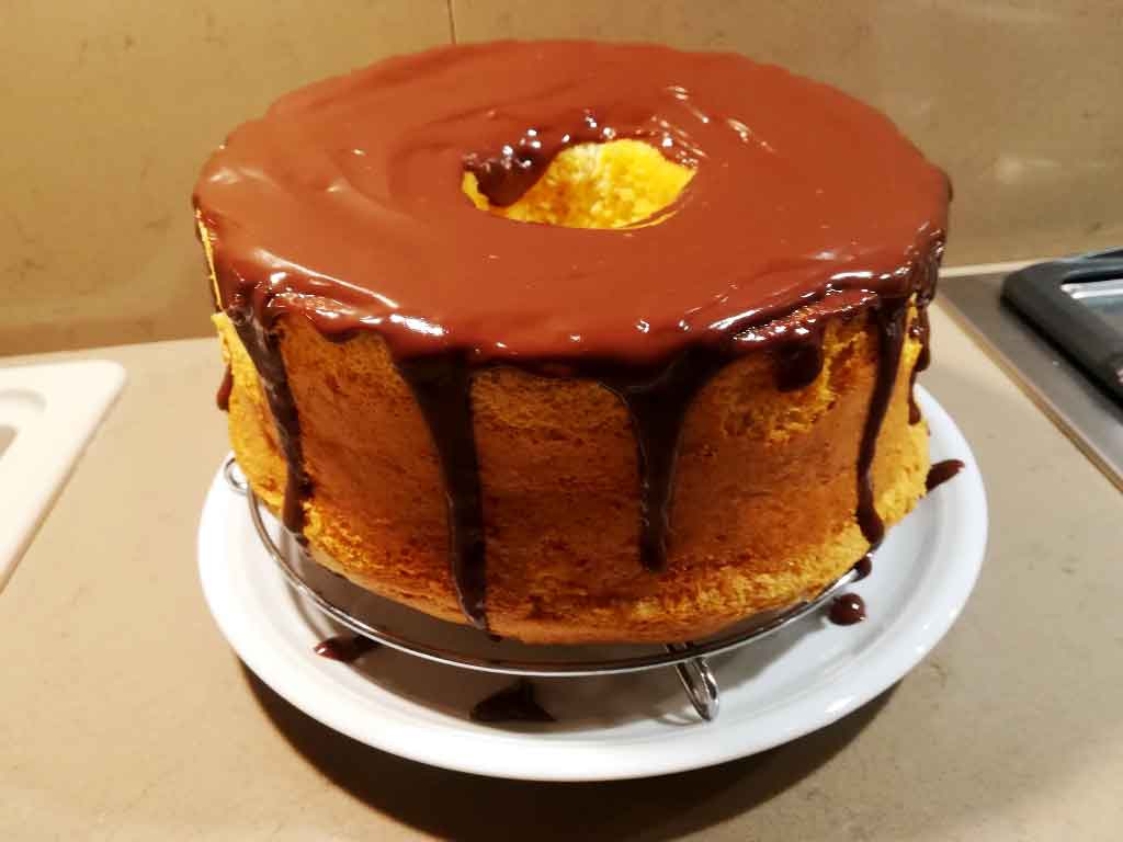 Chiffon cake alla zucca e arancia della Monica
