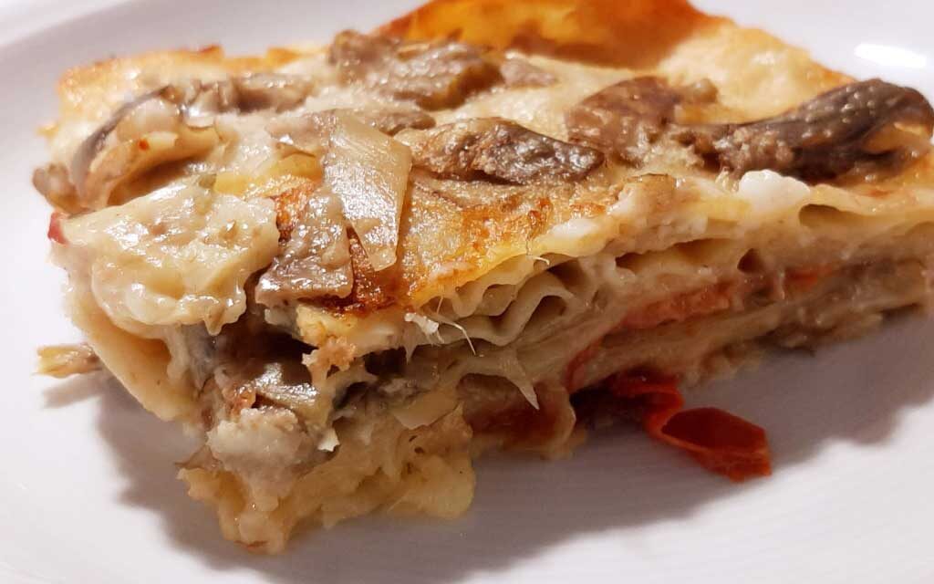 LASAGNE CON CARCIOFI E POMODORINI FRESCHI DELLA MONICA