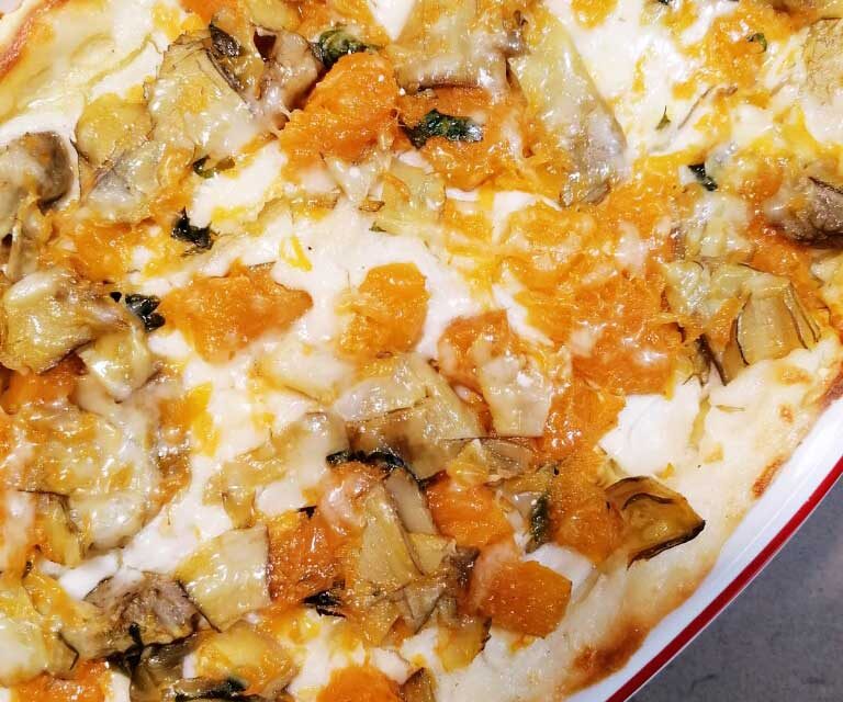 LASAGNE CON ZUCCA E CARCIOFI DELLA MONICA