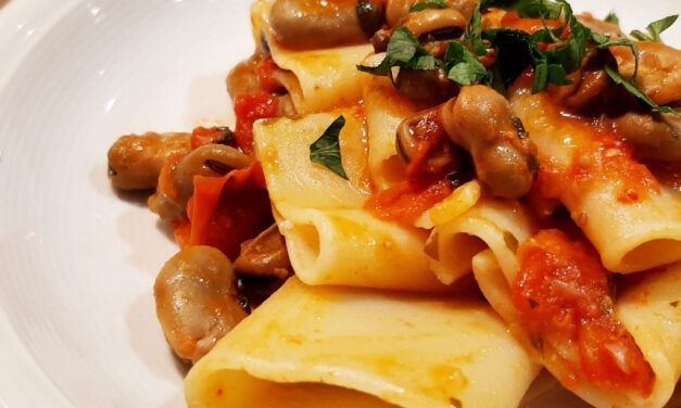 PACCHERI CON FAVE (BACCELLI) FRESCHE DELLA MONICA