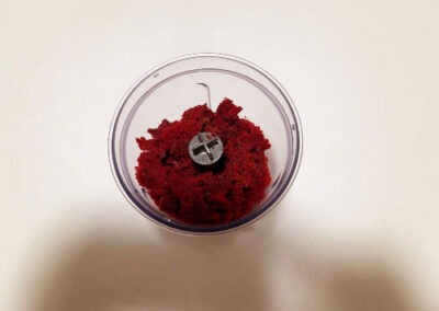 Tritate la parte di impasto in un minipimer