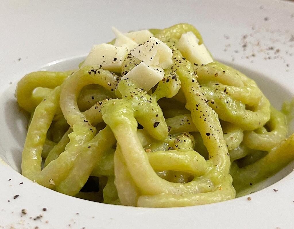 Pici con crema di zucchine